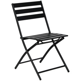 Black Folding Steel Chair 450×580×810mm | CaterEq CESC097S