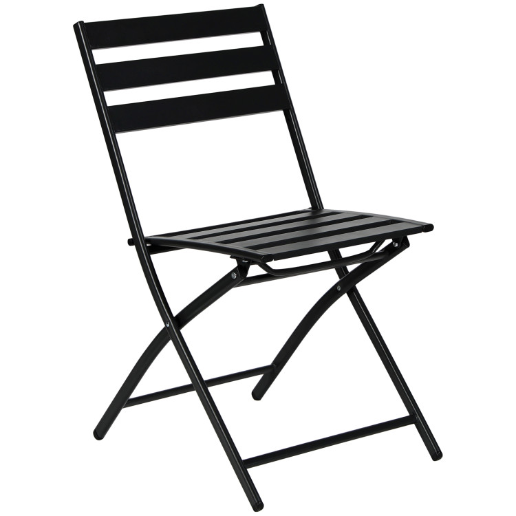 Black Folding Steel Chair 450×580×810mm | CaterEq CESC097S Black Folding Steel Chair 450×580×810mm | CaterEq CESC097S
