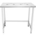 Commercial Stainless Steel Waste Collection Table with Dual Circular Openings 1000x600x900mm | CaterEq CESC10060
