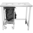 Commercial Stainless Steel Waste Collection Table with Dual Circular Openings 1000x600x900mm | CaterEq CESC10060