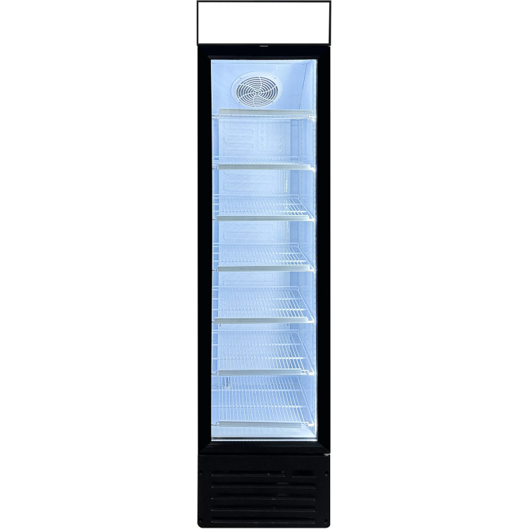 Commercial Bottle cooler Upright 145 litres Hinged glass door LED Canopy Black - CESC145B Commercial Bottle cooler Upright 145 litres Hinged glass door LED Canopy Black - CESC145B
