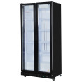 Commercial Upright Display Chiller 615L 2 Glass Door Black 900 x 580 x 1950mm | CaterEq CESC900 Commercial Upright Display Chiller 615L 2 Glass Door Black 900 x 580 x 1950mm | CaterEq CESC900