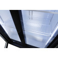 Commercial Upright Display Chiller 615L 2 Glass Door Black 900 x 580 x 1950mm | CaterEq CESC900 Commercial Upright Display Chiller 615L 2 Glass Door Black 900 x 580 x 1950mm | CaterEq CESC900