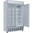 Commercial Display Refrigerator Upright 1020 litres Double Hinged glass door LED canopy Grey - CESCC1127 Commercial Display Refrigerator Upright 1020 litres Double Hinged glass door LED canopy Grey - CESCC1127