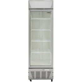 Commercial Display Refrigerator Upright 320 litres Hinged glass door LED canopy Grey - CESCC327