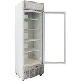 Commercial Display Refrigerator Upright 320 litres Hinged glass door LED canopy Grey - CESCC327