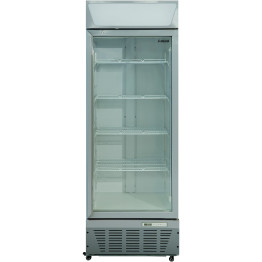 Commercial Display Refrigerator Upright 390 litres Hinged glass door LED canopy Grey - CESCC387