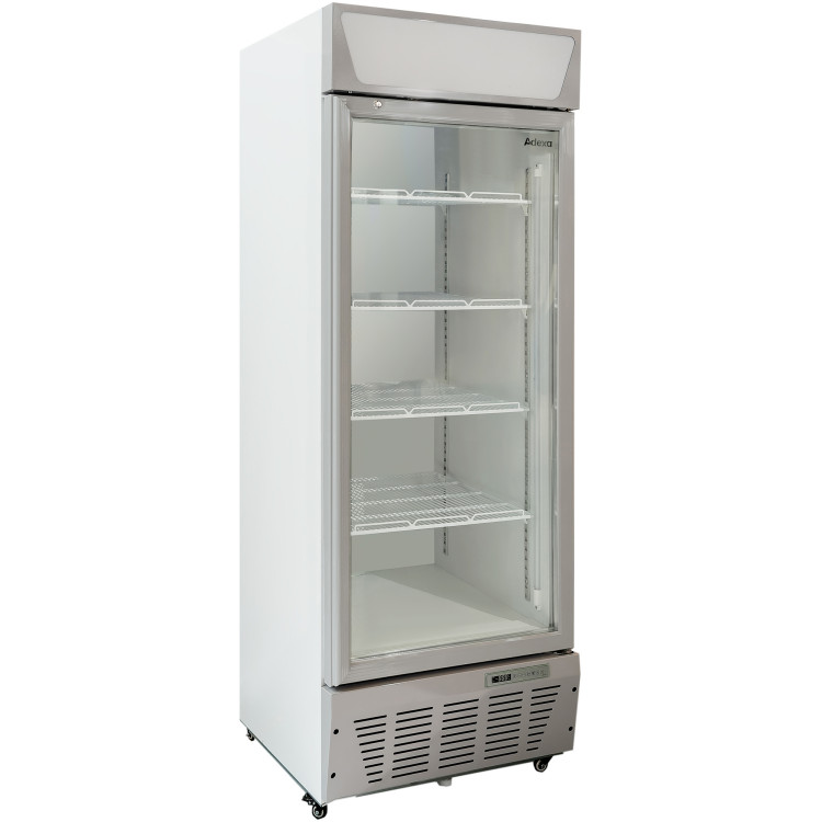 Commercial Display Refrigerator Upright 500 litres Hinged glass door LED canopy Grey - CESCC517 Commercial Display Refrigerator Upright 500 litres Hinged glass door LED canopy Grey - CESCC517