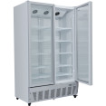 Commercial Refrigerator Upright 1020 litres Double Hinged glass doors Grey - CESCF1127