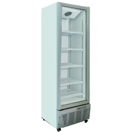 Commercial Refrigerator Upright 320 litres Hinged glass door Grey - CESCF327