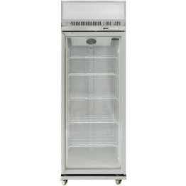 Commercial Display Refrigerator Upright 480 litres Hinged glass door LED canopy Grey - CESCM500