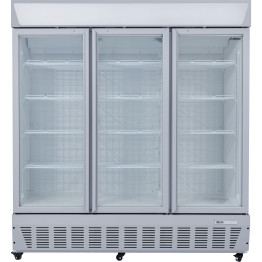 Commercial Display Freezer Upright 1500 litres Triple Hinged glass door LED canopy Grey - CESDC1500 Commercial Display Freezer Upright 1500 litres Triple Hinged glass door LED canopy Grey - CESDC1500