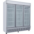 Commercial Display Freezer Upright 1500 litres Triple Hinged glass door LED canopy Grey - CESDC1500 Commercial Display Freezer Upright 1500 litres Triple Hinged glass door LED canopy Grey - CESDC1500