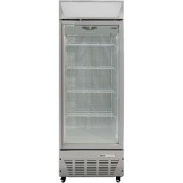 Commercial Display Freezer Upright 500 litres Hinged glass door LED canopy Grey - CESDC500