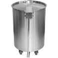 Professional Stainless Steel Pedal Waste Bin With Lid & Wheels 55 Litres | CaterEq CESDCP55 Professional Stainless Steel Pedal Waste Bin With Lid & Wheels 55 Litres | CaterEq CESDCP55