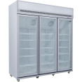 Commercial Display Freezer Upright 1500 litres Triple Hinged glass door LED canopy Grey - CESDM1500