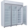Commercial Display Freezer Upright 1500 litres Triple Hinged glass door LED canopy Grey - CESDM1500