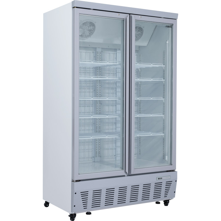 Commercial Display Freezer 955 Litres Upright 2 Doors Ventilated Cooling 1215x730x2020mm - CESDT1000