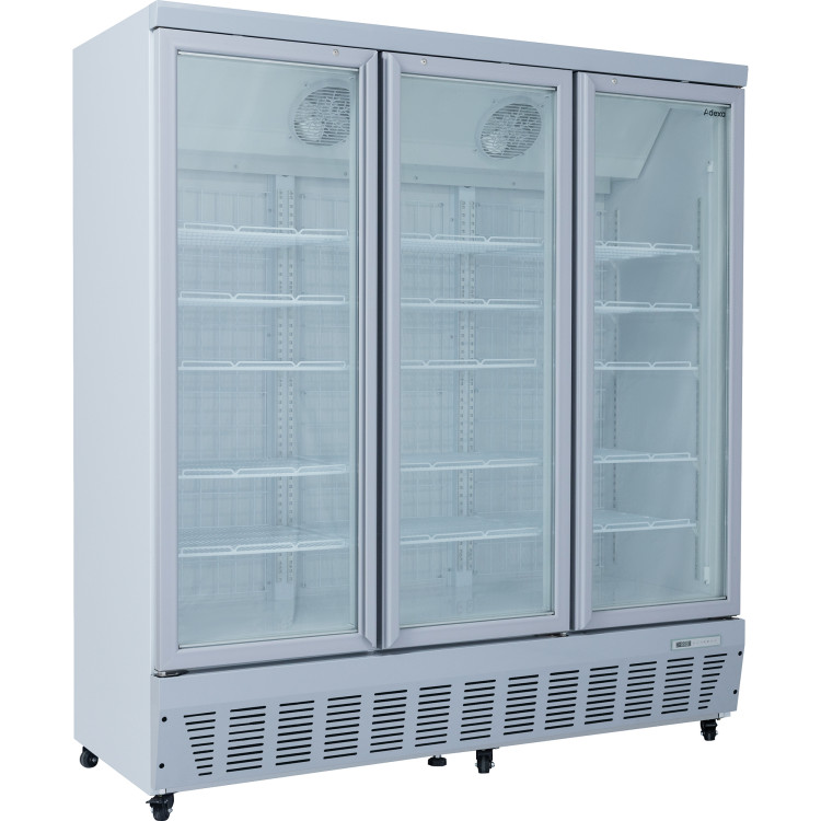 Commercial Display Freezer 1496 Litres Upright 3 Doors Ventilated Cooling 1830x730x2020mm - CESDT1500