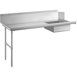 Commercial Stainless steel Pass Through Dishwasher Table with Sink Left 1219mm Width - CESDT48L