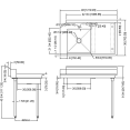Commercial Stainless steel Pass Through Dishwasher Table with Sink Right 1219mm Width - CESDT48R