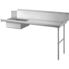 Commercial Stainless steel Pass Through Dishwasher Table with Sink Right 1219mm Width - CESDT48R