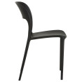 Bistro Dining Chair Plastic Black Indoors & Outdoors - CEWW053BLACK