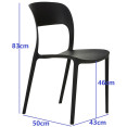 Bistro Dining Chair Plastic Black Indoors & Outdoors - CEWW053BLACK