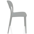 Bistro Dining Chair Plastic Grey Indoors & Outdoors - CEWW053GREY