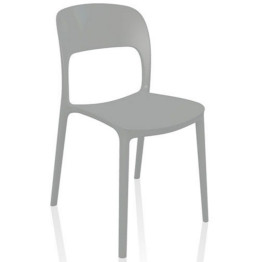 Bistro Dining Chair Plastic Grey Indoors & Outdoors - CEWW053GREY