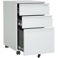 Professional Mobile Filing & Storage Cabinet 3 drawer 390x500x650mm Light Grey - CESEMC1LIGHTGREY