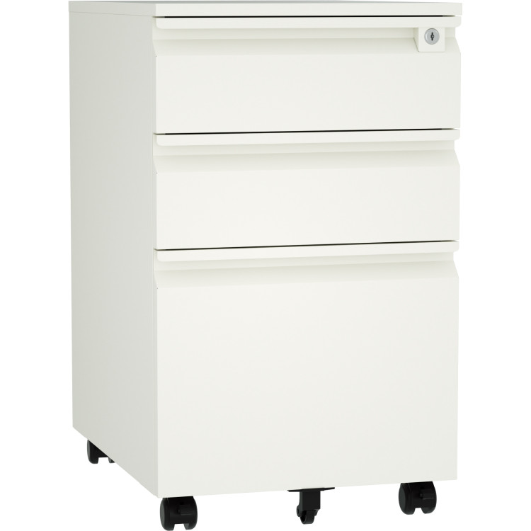 Professional Mobile Filing & Storage Cabinet 3 drawer 390x500x650mm White - CESEMC1WHITE