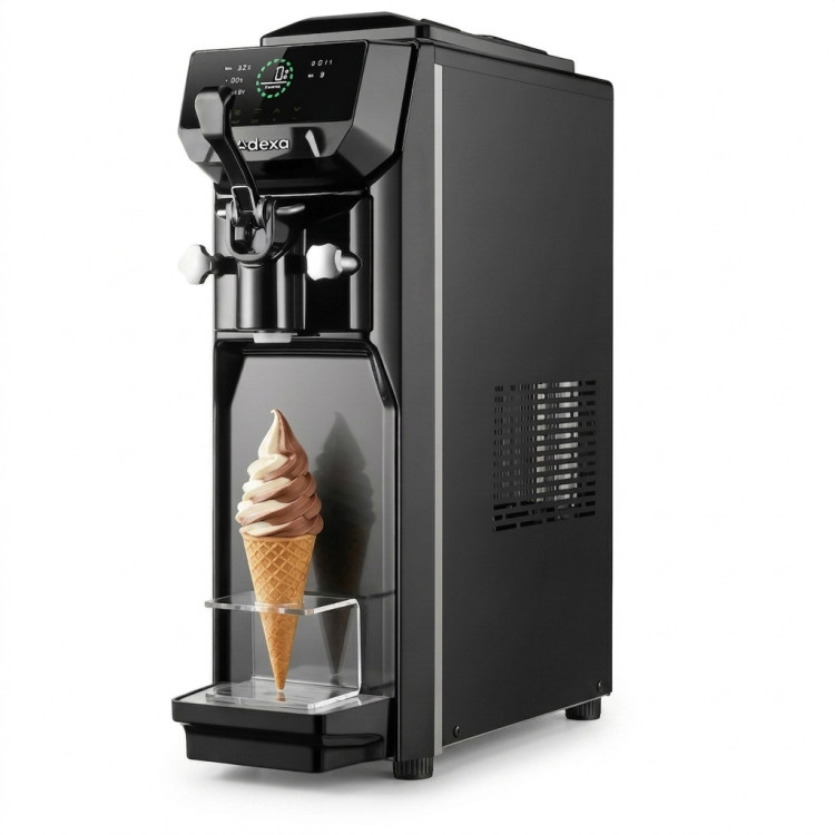 Commercial Standing Soft Serve Ice Cream Machine 13–16L/H 210x610x706mm | CaterEq CESKFAT1116BLACK