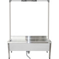 Commercial Stainless Steel Mop Sink with High Rack & 2-in-1 Mop Holder 1200x600x550mm | CaterEq CESMSJYHR12060 Commercial Stainless Steel Mop Sink with High Rack & 2-in-1 Mop Holder 1200x600x550mm | CaterEq CESMSJYHR12060