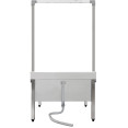 Commercial Stainless Steel Mop Sink with High Rack & 2-in-1 Mop Holder 800x600x550mm | CaterEq CESMSJYHR8060