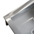 Commercial Stainless Steel Mop Sink with Low Rack & 2-in-1 Mop Holder 600x600x550mm | CaterEq CESMSJYLR6060