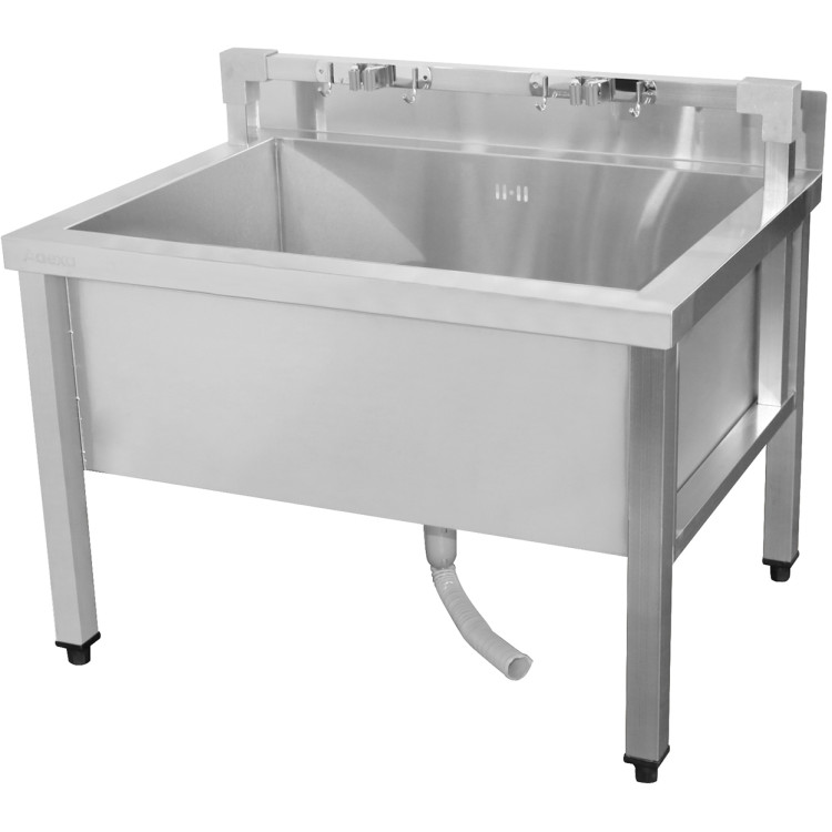 Commercial Stainless Steel Mop Sink with Low Rack & 2-in-1 Mop Holder 800x600x550mm | CaterEq CESMSJYLR8060 Commercial Stainless Steel Mop Sink with Low Rack & 2-in-1 Mop Holder 800x600x550mm | CaterEq CESMSJYLR8060