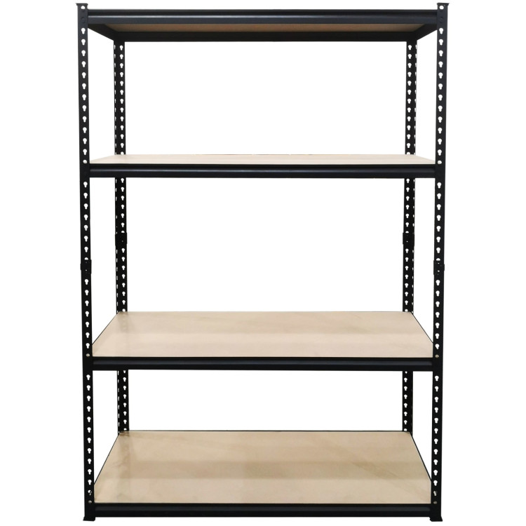 Industrial Shelving Unit Heavy duty 1200x450x1800mm 4 shelves 275 kg/shelf Black - CESP1245BLACK