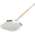 Pizza Peel 12'' Perforated square Wood handle Length 88cm - CESPRX8812P
