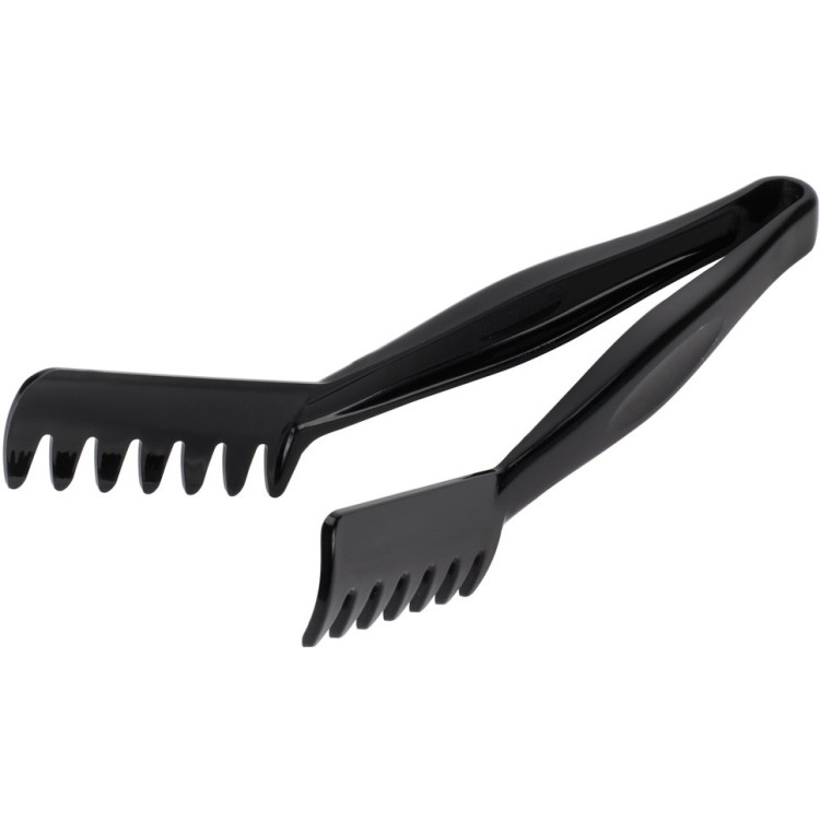 11" Black Angled Spaghetti Tongs Polycarbonate- CESPTONG1