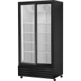 Commercial Upright Beverage Bottle Cooler 495 Litres Double Glass Door Black 940x615x1983mm | CaterEq CESSH36