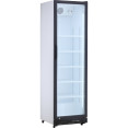 Commercial Upright Beverage Bottle Cooler 214 Litres Single Hinged Glass Door Black & White 538x505x1585mm | CaterEq CESSH46 Commercial Upright Beverage Bottle Cooler 214 Litres Single Hinged Glass Door Black & White 538x505x1585mm | CaterEq CESSH46