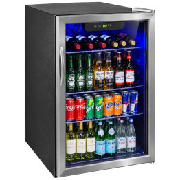 Commercial Wine & Beverage Cooler 90L 26 Bottle Glass Door Stainless Steel Frame 445 x 485 x 795mm | CaterEq CESSJC90VELF
