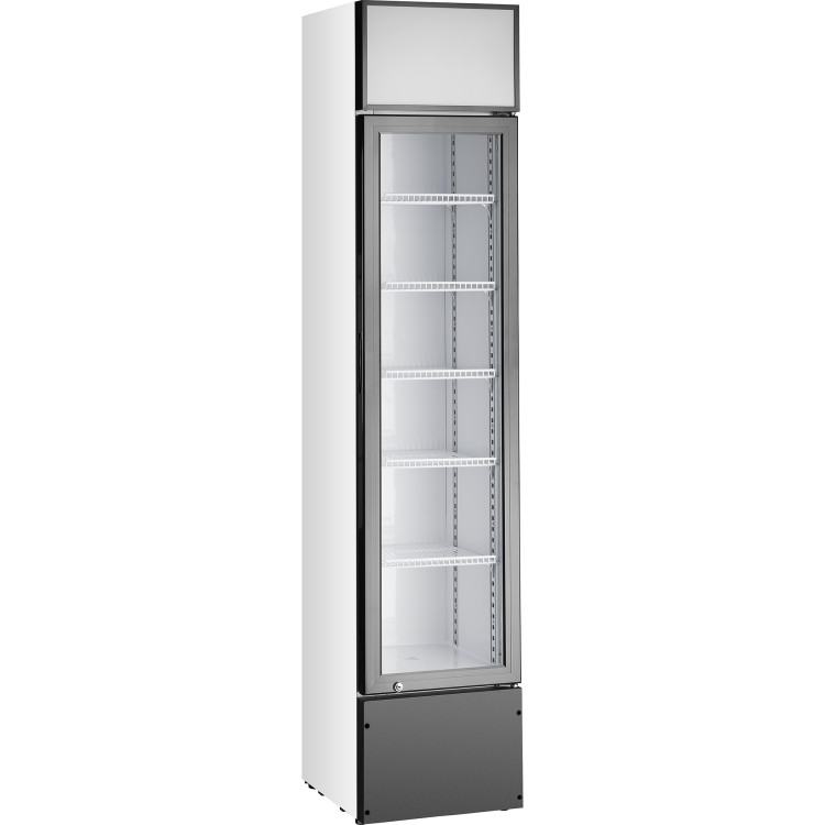 Commercial Bottle cooler Upright 160 litres Single hinged glass door Black&White - CESSP160FEA Commercial Bottle cooler Upright 160 litres Single hinged glass door Black&White - CESSP160FEA