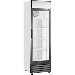 Commercial Bottle cooler Upright 290 litres Single hinged glass door Black&White - CESSP338WEA