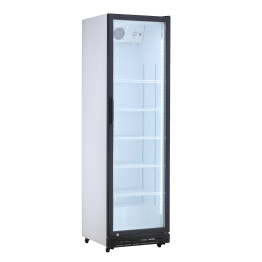Commercial Bottle cooler Upright 210 litres Single hinged glass door Black&White - CESSP390FEB