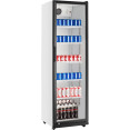 Commercial Bottle cooler Upright 210 litres Single hinged glass door Black&White - CESSP390FEB