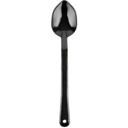 13" Buffet Catering Solid Serving Spoon Black Polycarbonate- CESSPC13