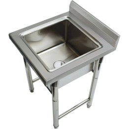 Commercial Sink Stainless steel 600x600x900mm 1 bowl Splashback - CEST145A