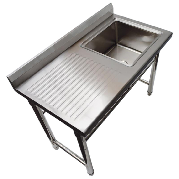 B GRADE Commercial Sink Stainless steel 1100x600x900mm 1 bowl right Splashback - ST145BR B GRADE